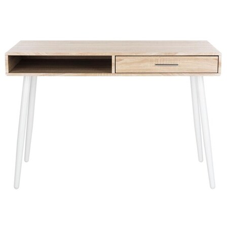 Safavieh Jorja 1 Drawer 1 Shelf Desk, Natural & Gold DSK2200A